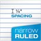 TOPS 8.5 in. x 5.5 in. Sheets 1-Subject Narrow Rule Color Notebooks - Graphite Cover